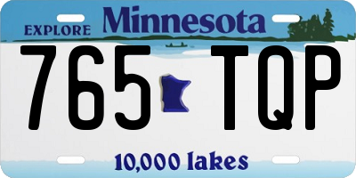 MN license plate 765TQP