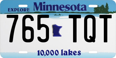 MN license plate 765TQT