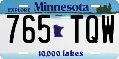 MN license plate 765TQW