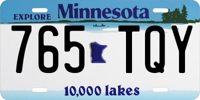 MN license plate 765TQY