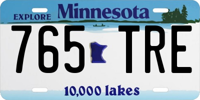 MN license plate 765TRE