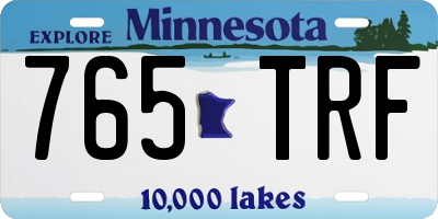 MN license plate 765TRF