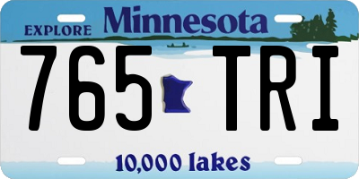 MN license plate 765TRI