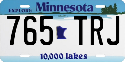 MN license plate 765TRJ