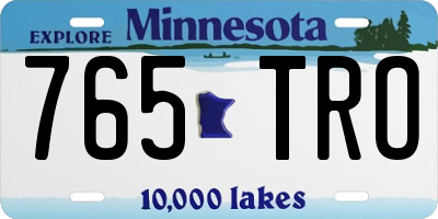 MN license plate 765TRO