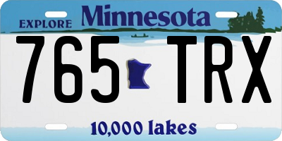 MN license plate 765TRX