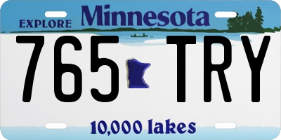 MN license plate 765TRY