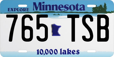 MN license plate 765TSB