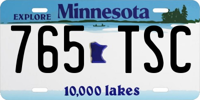 MN license plate 765TSC