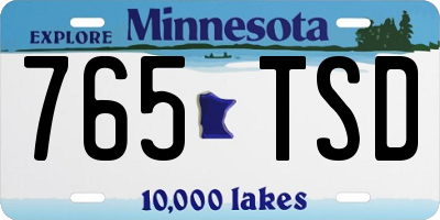 MN license plate 765TSD