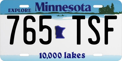 MN license plate 765TSF