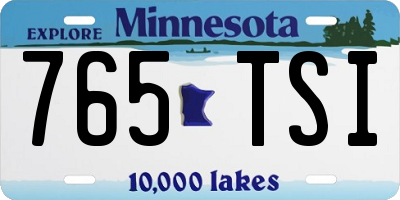 MN license plate 765TSI