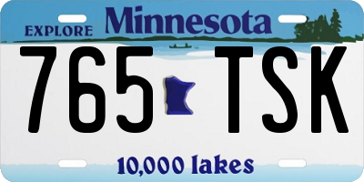 MN license plate 765TSK