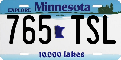 MN license plate 765TSL
