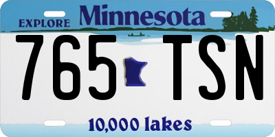 MN license plate 765TSN