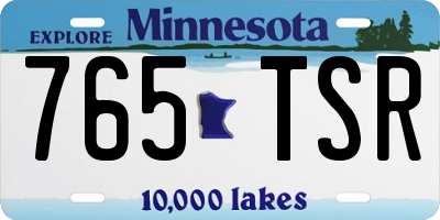 MN license plate 765TSR