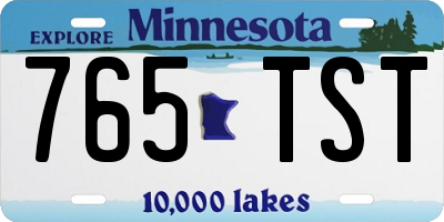 MN license plate 765TST