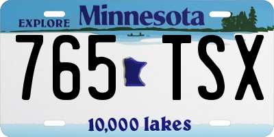MN license plate 765TSX
