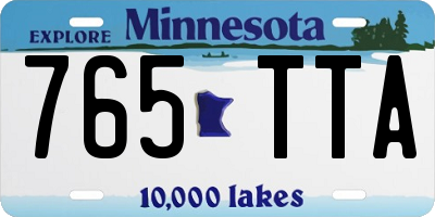 MN license plate 765TTA