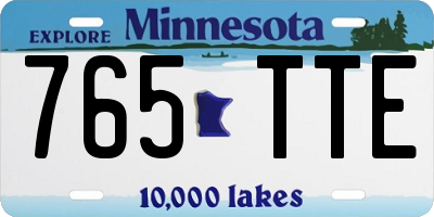 MN license plate 765TTE