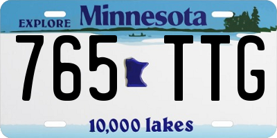 MN license plate 765TTG