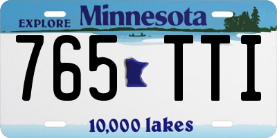 MN license plate 765TTI