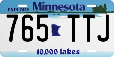 MN license plate 765TTJ