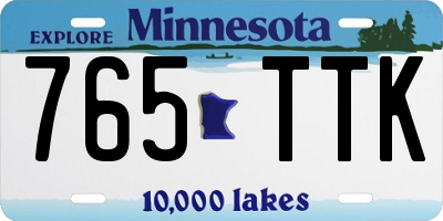 MN license plate 765TTK