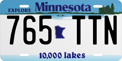 MN license plate 765TTN