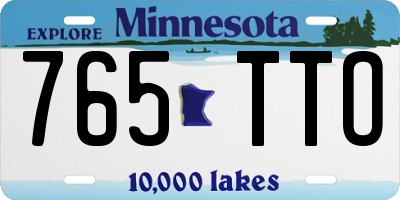 MN license plate 765TTO