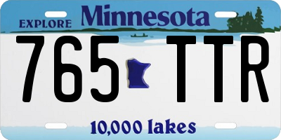 MN license plate 765TTR