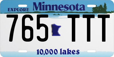 MN license plate 765TTT