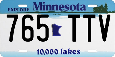 MN license plate 765TTV
