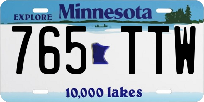 MN license plate 765TTW
