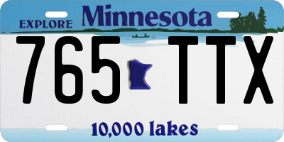 MN license plate 765TTX