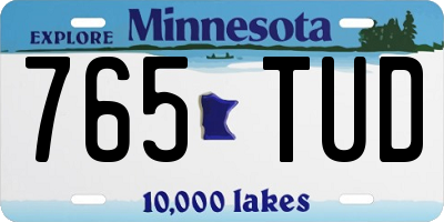 MN license plate 765TUD