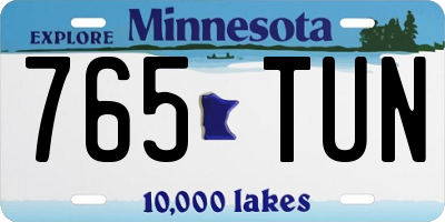 MN license plate 765TUN