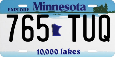 MN license plate 765TUQ
