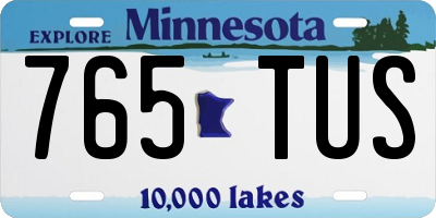 MN license plate 765TUS