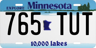 MN license plate 765TUT