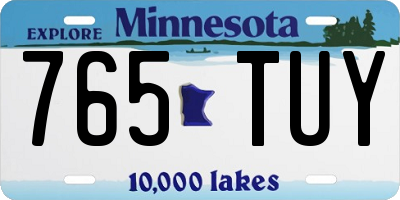 MN license plate 765TUY