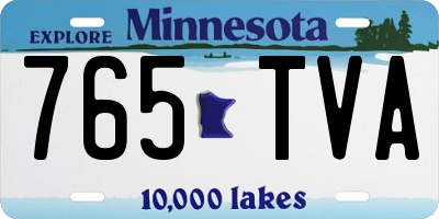 MN license plate 765TVA