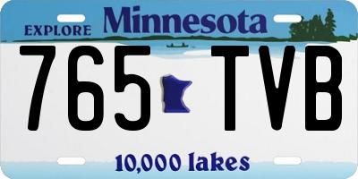 MN license plate 765TVB