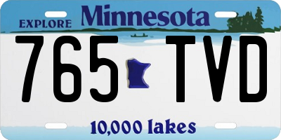 MN license plate 765TVD