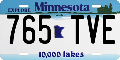 MN license plate 765TVE