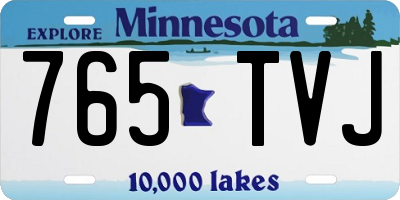 MN license plate 765TVJ