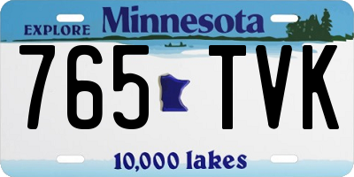 MN license plate 765TVK