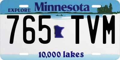 MN license plate 765TVM