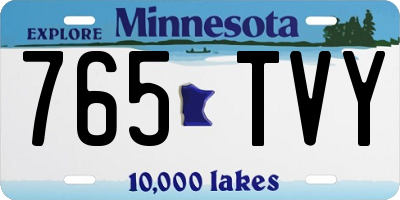 MN license plate 765TVY
