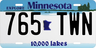 MN license plate 765TWN